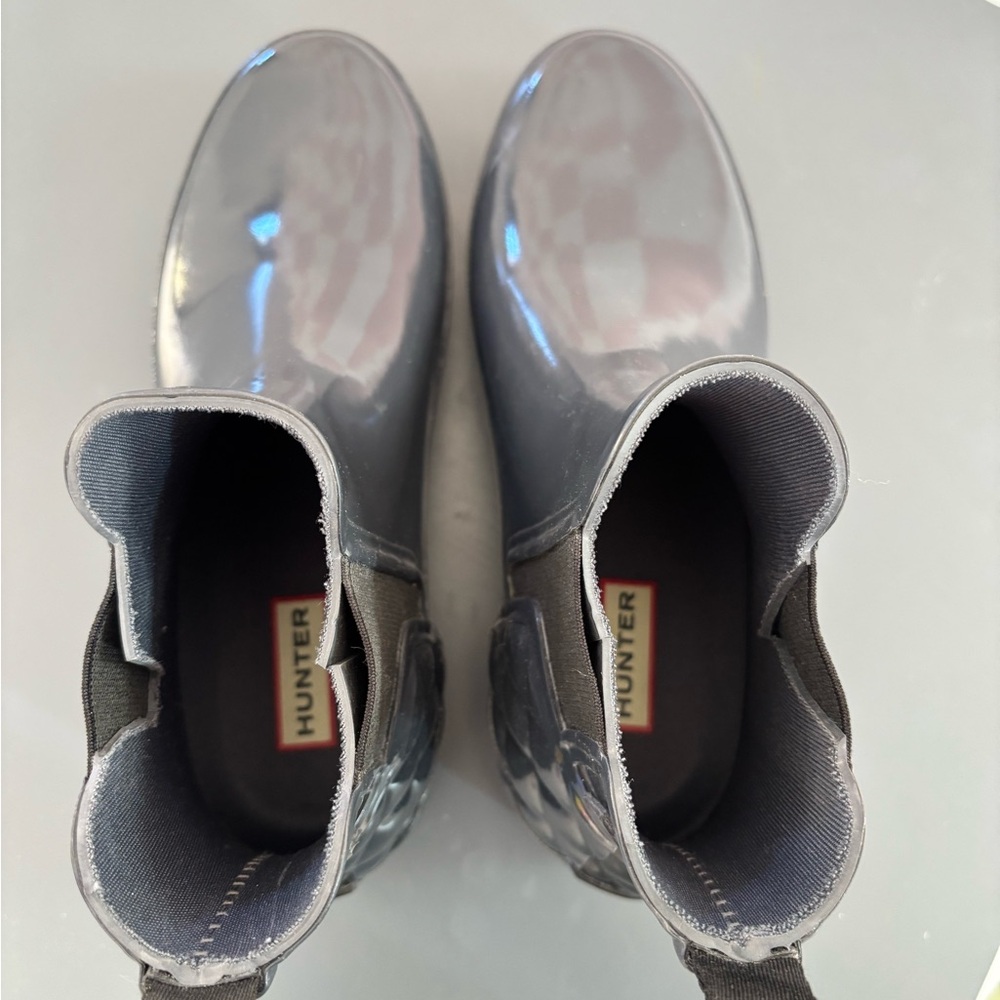 Hunter Glossy Black Chelsea Rain Boots - Picture 4 of 5